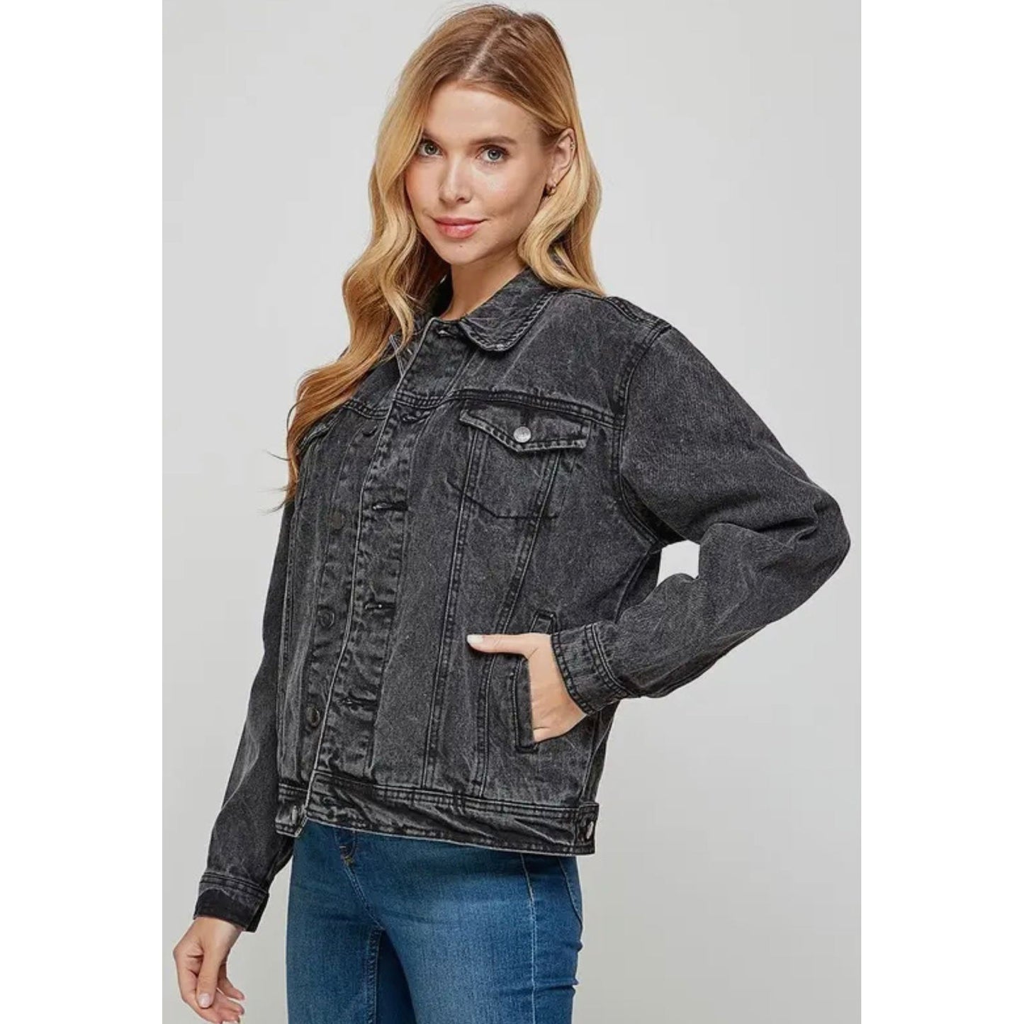 Women's Black Denim Jacket