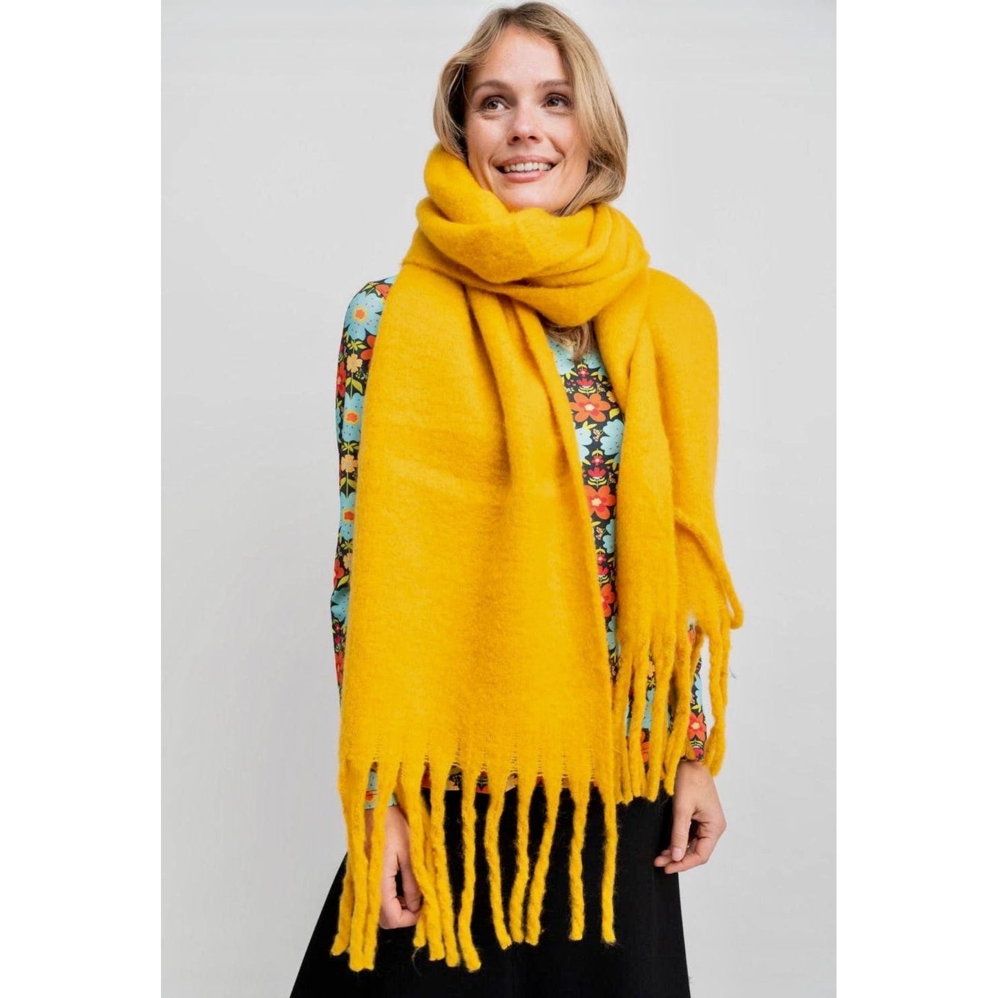 Yellow Scarf Soft Warmth Irish Gifts Online - lalucianagh