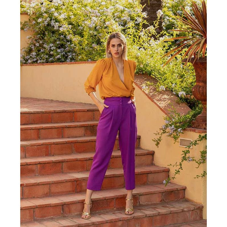 Womens Purple Pants and Trousers