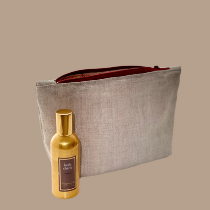 Linen Make Up Bag