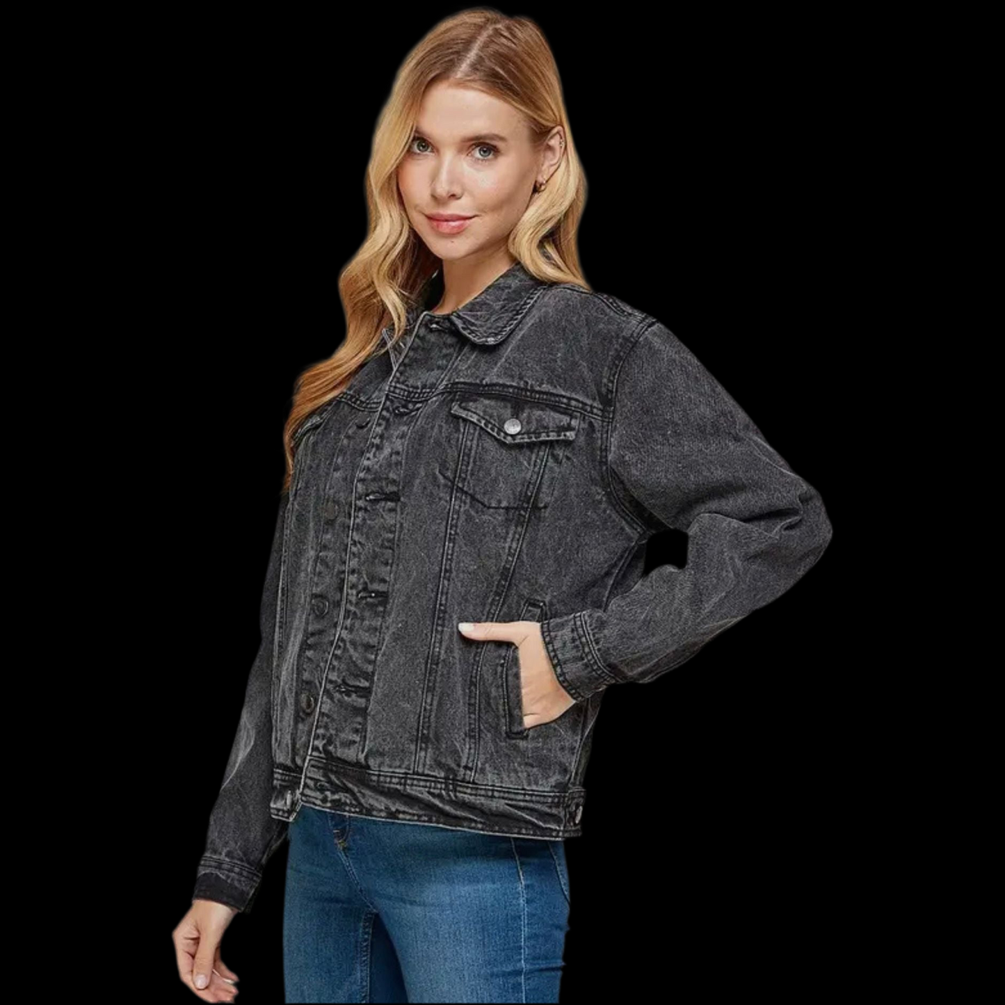 Women's Black Denim Jacket