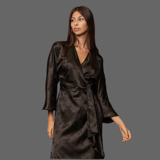 Black Chinese Kaftan Dress