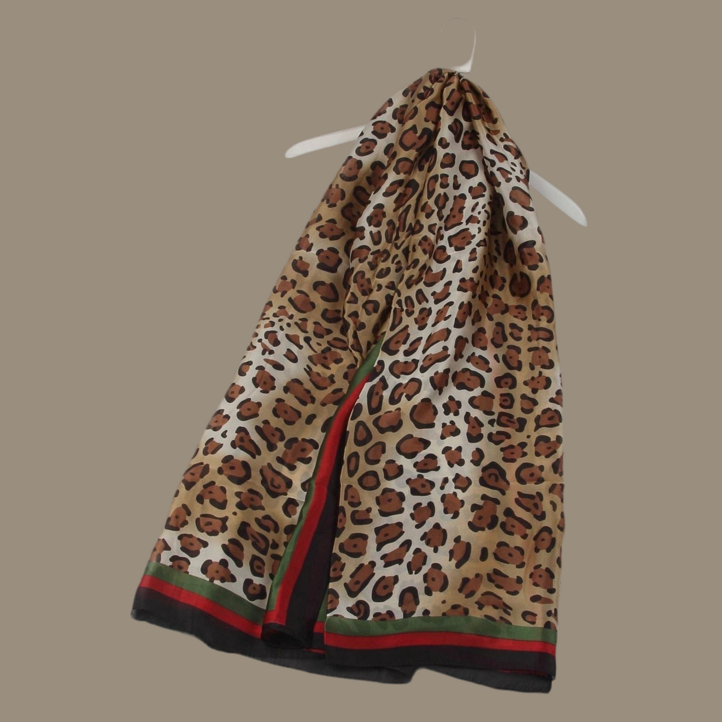 Leopard Print Silk Scarf