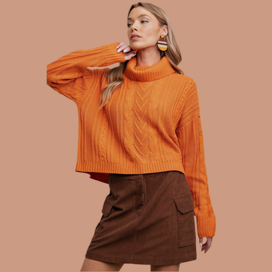 Cropped Orange Jumper