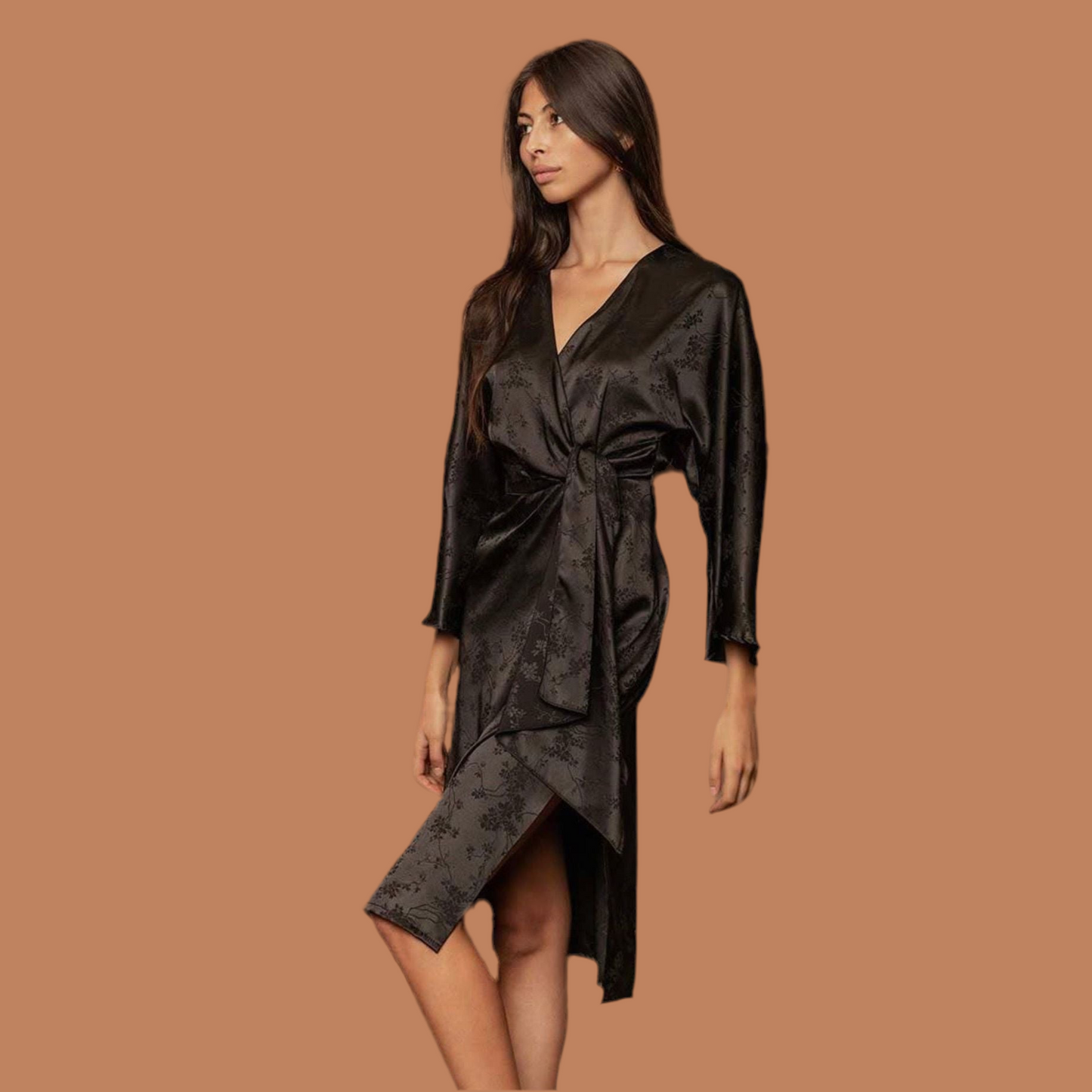 Black Chinese Kaftan Dress