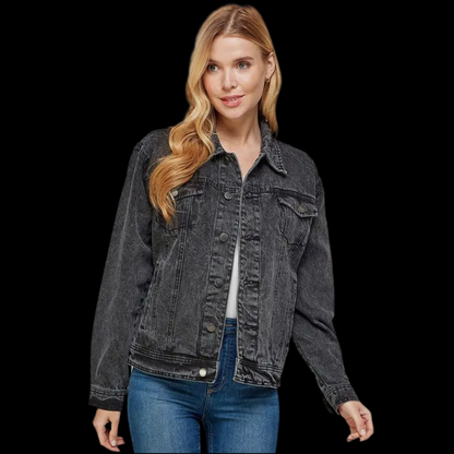 Women's Black Denim Jacket