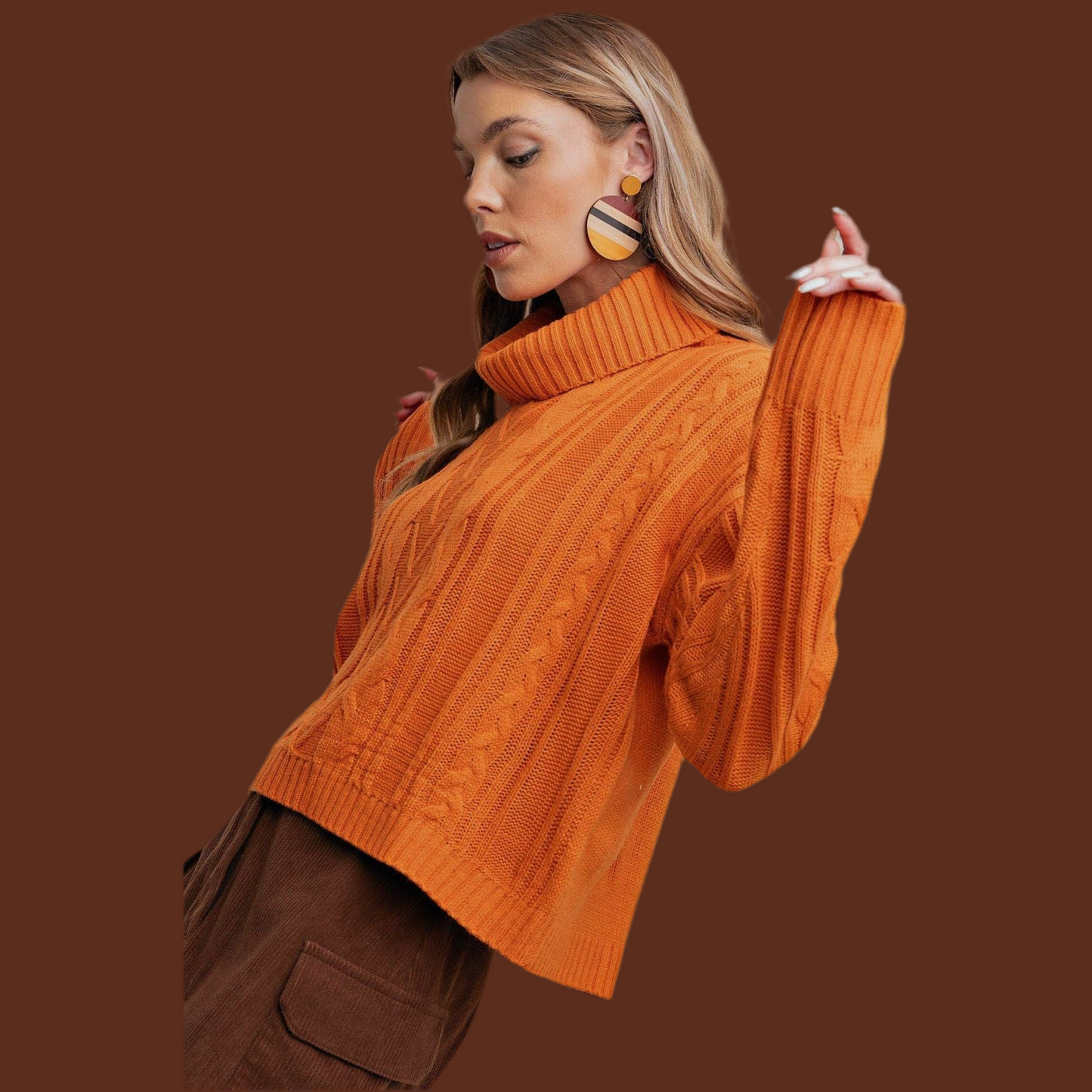 Cropped Orange Jumper