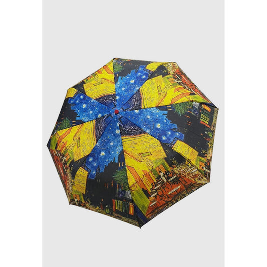 Van Gogh Terrace At Night Print Umbrella-Short - lalucianagh