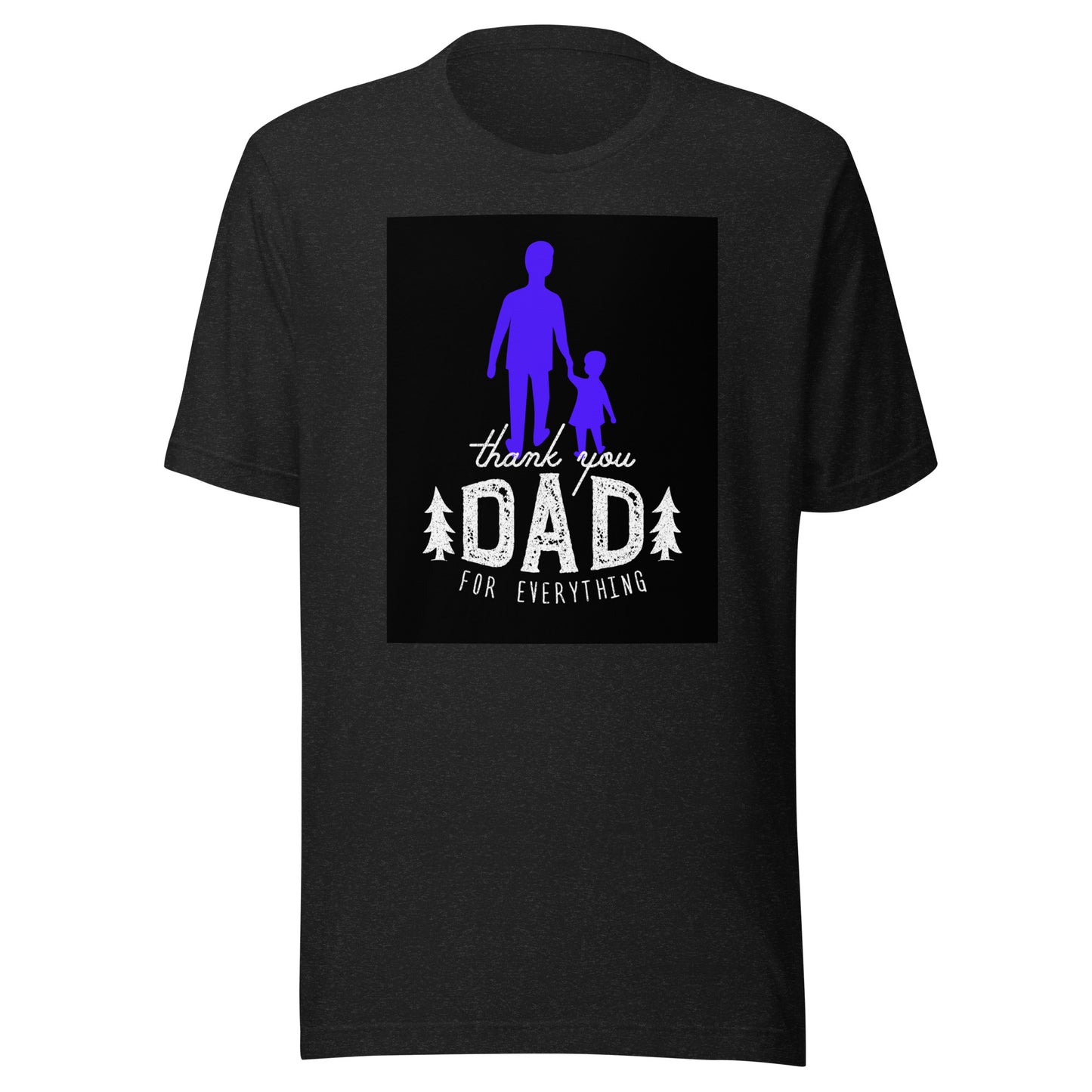 Thank You, Dad Cotton T-shirt: Perfect for Birthday Gifts- Heather Colour